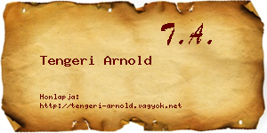 Tengeri Arnold névjegykártya
