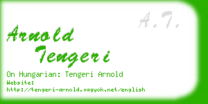 arnold tengeri business card